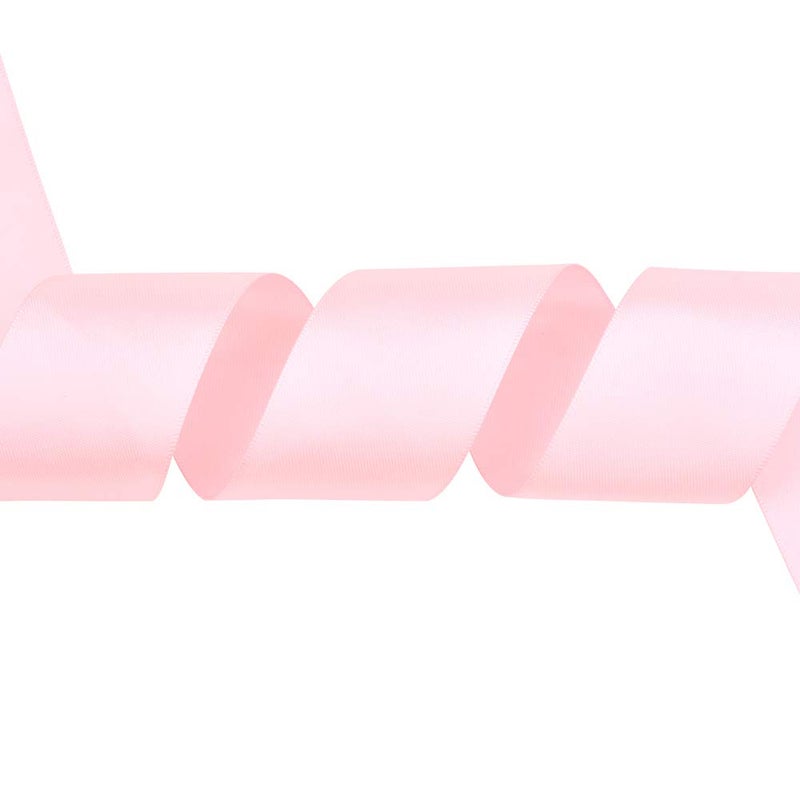 Ribest Light Pink Double Faced Satin Ribbon, 1-1/2 Inch Ribbon for Flower Bouquet Gift Wrapping Bows Wedding Party Decoration, Continuous 25 Yards - Image 3